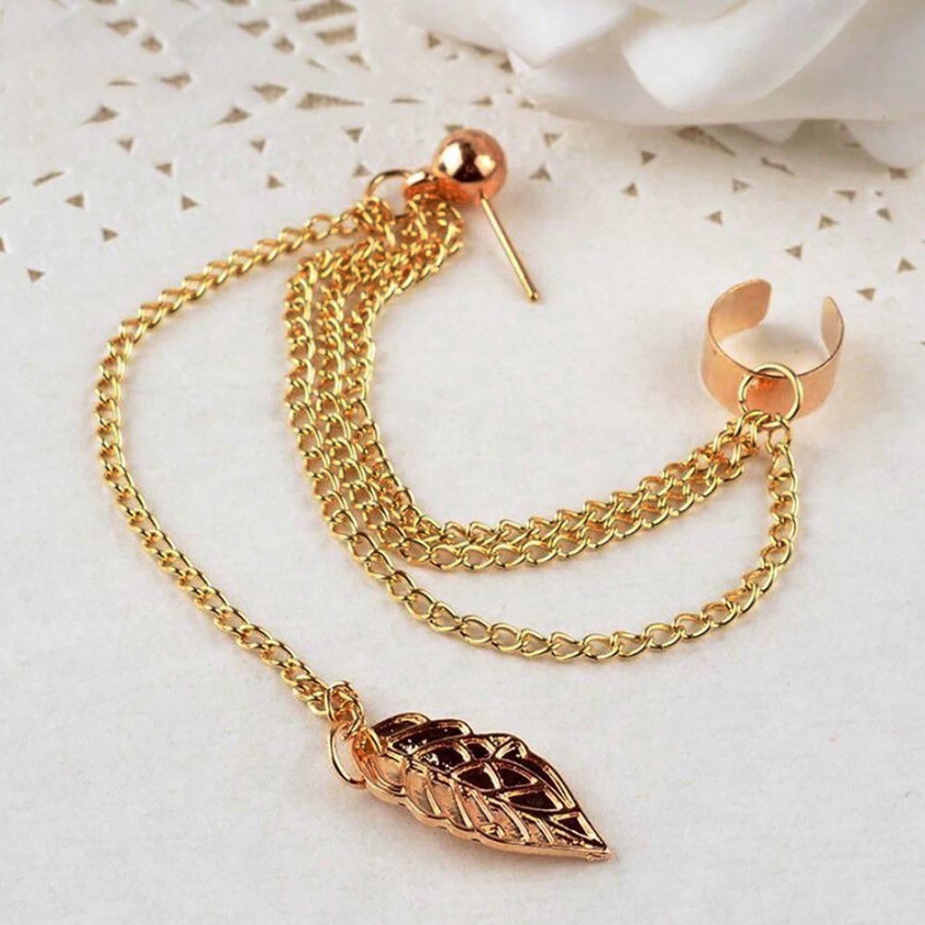 Bông tai họa tiết chiếc lá thời trang cho nữ