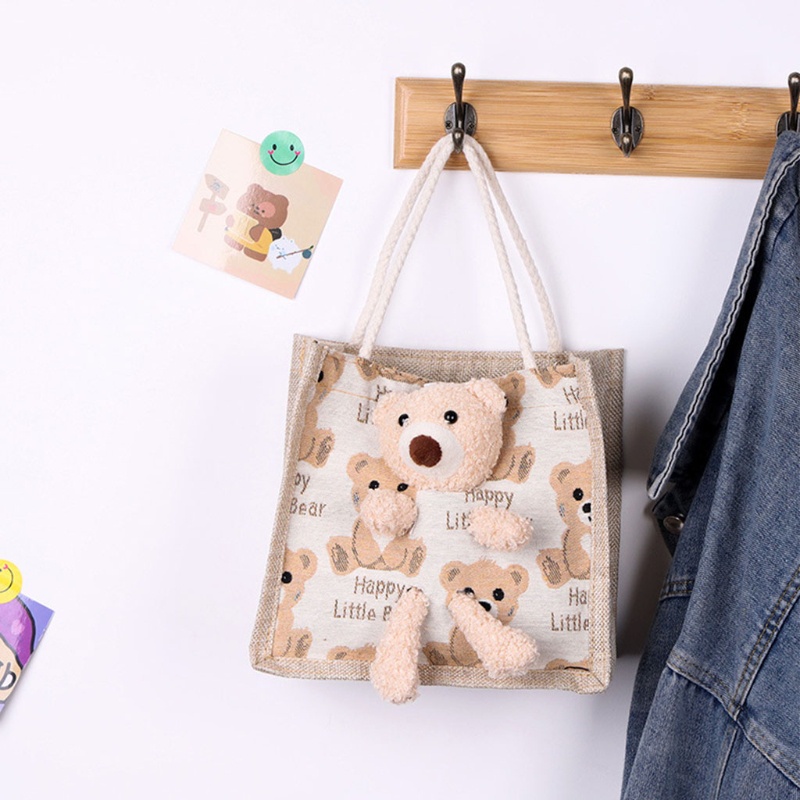 Túi Xách Đeo Vai Cỡ Lớn In Họa Tiết Gấu Dễ Thương Thời Trang Mùa Hè Cho Nữ