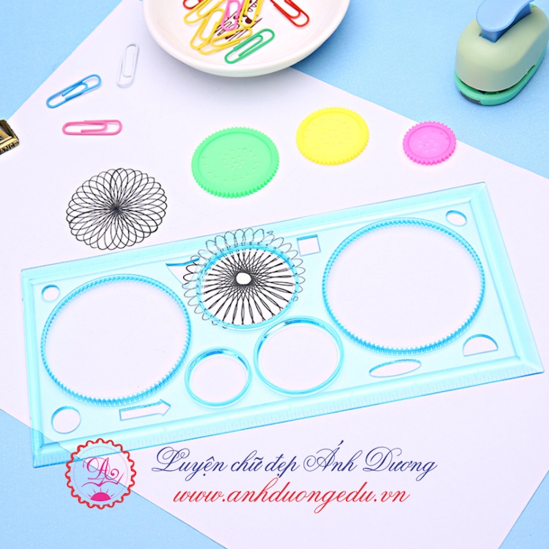 Thước vẽ sáng tạo Spirograph - đồ chơi trí tuệ dành cho bé