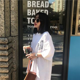 Áo thun free size tay lỡ form đại bánh mì 😍😍😄