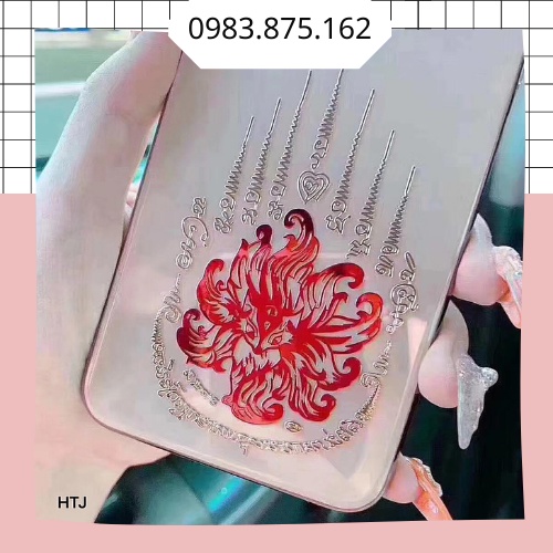Linh phù cửu vỹ hồ ly đỏ, hồ ly chín đuôi dán ốp điện thoại tại Lera tình duyên tốt đẹp