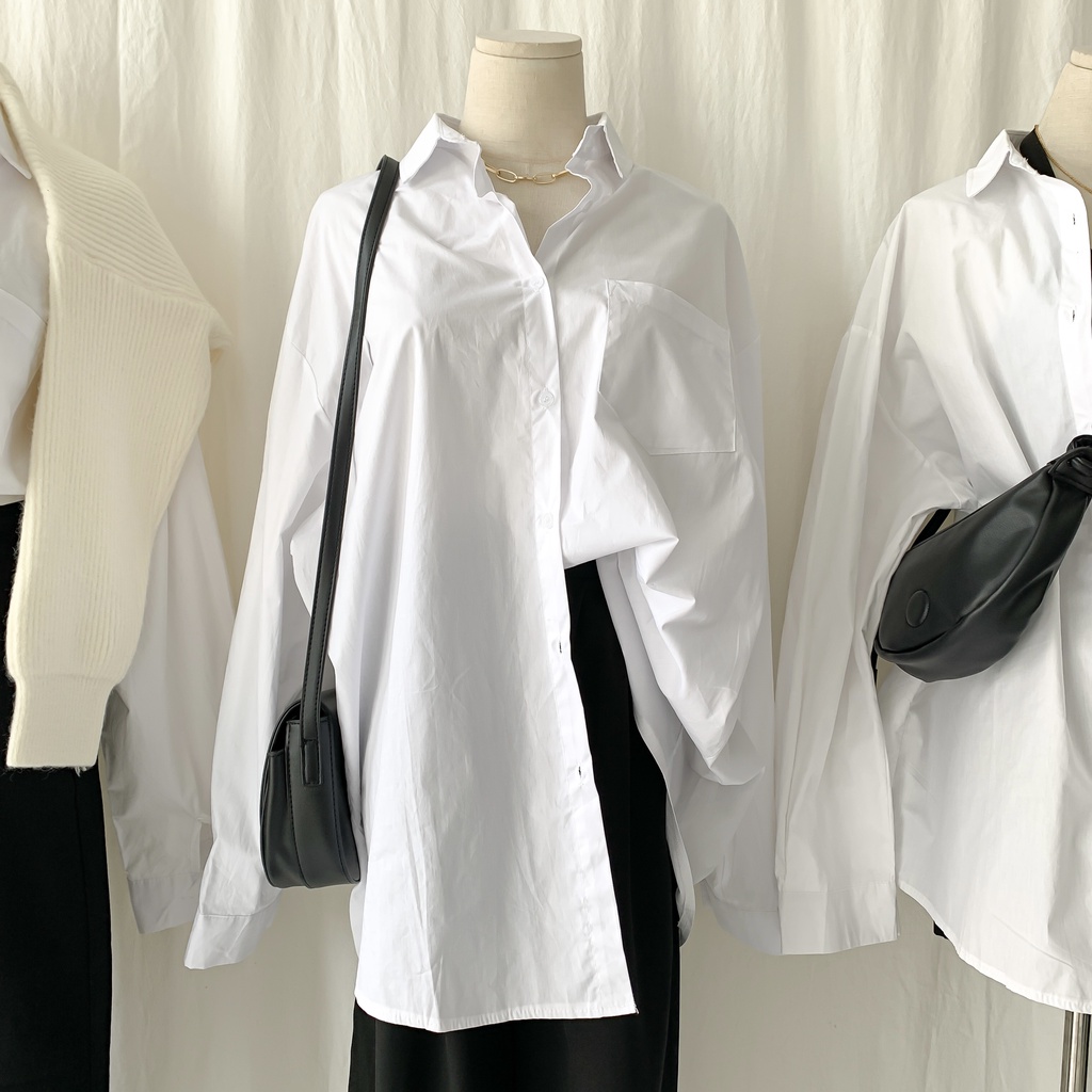 Áo Sơ Mi Nữ Form Rộng Oversize Obee | HQ3371 | Lana Official