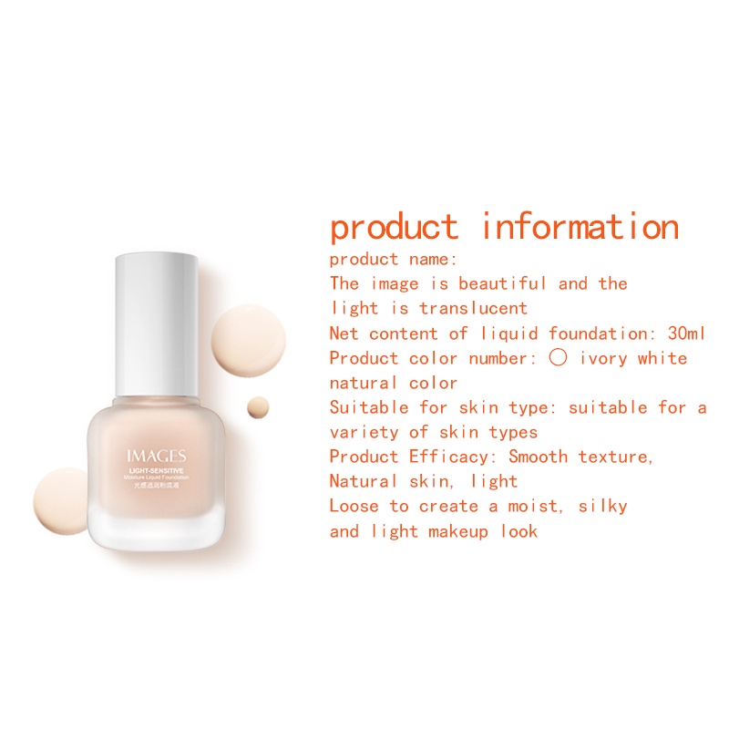 [Hàng mới về] Kem nền che khuyết điểm dạng lỏng dưỡng ẩm che phủ quầng thâm hiệu quả