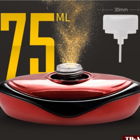 Nước Hoa Ô Tô Giảm Stress Cao Cấp Đính Đá Car Perfume Mùi Thơm Nhẹ Nhàng - Nước Hoa Trang Trí Xe Hơi - Nắp Oval