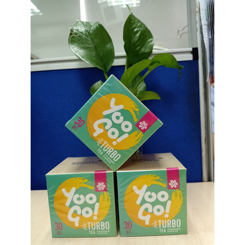 [ CHÍNH HÃNG Date 2025] - Trà thảo mộc Yoo Go Turbo Tea siberian, Hỗ trợ giảm cân , cải thiện hệ tiêu hóa - hộp 30 gói