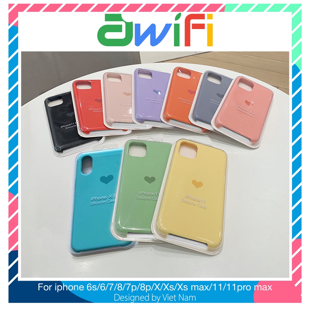 Ốp lưng iphone chống bẩn Tim 5/5s/6/6plus/6s/6splus/7/7plus/8/8plus/x/xr/xs/11/12/pro/max/plus/promax - Awifi Case GT-B