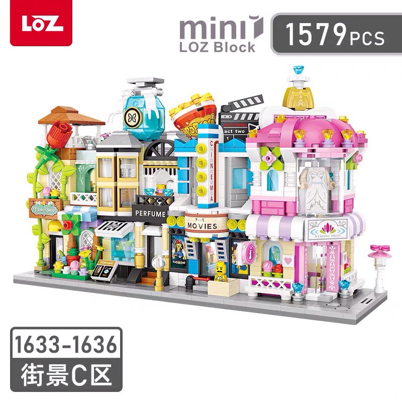 Bộ Đồ Chơi Lắp Ráp Công Trình Đường Phố Mini Thiết Kế Đa Dạng Cho Bé Tùy Chọn