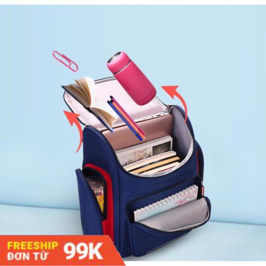 [Giảm 50%]  Balo chống gù siêu nhẹ chất liệu vải Polyester chống thấm nước phù hợp học sinh tiêu học - Happy