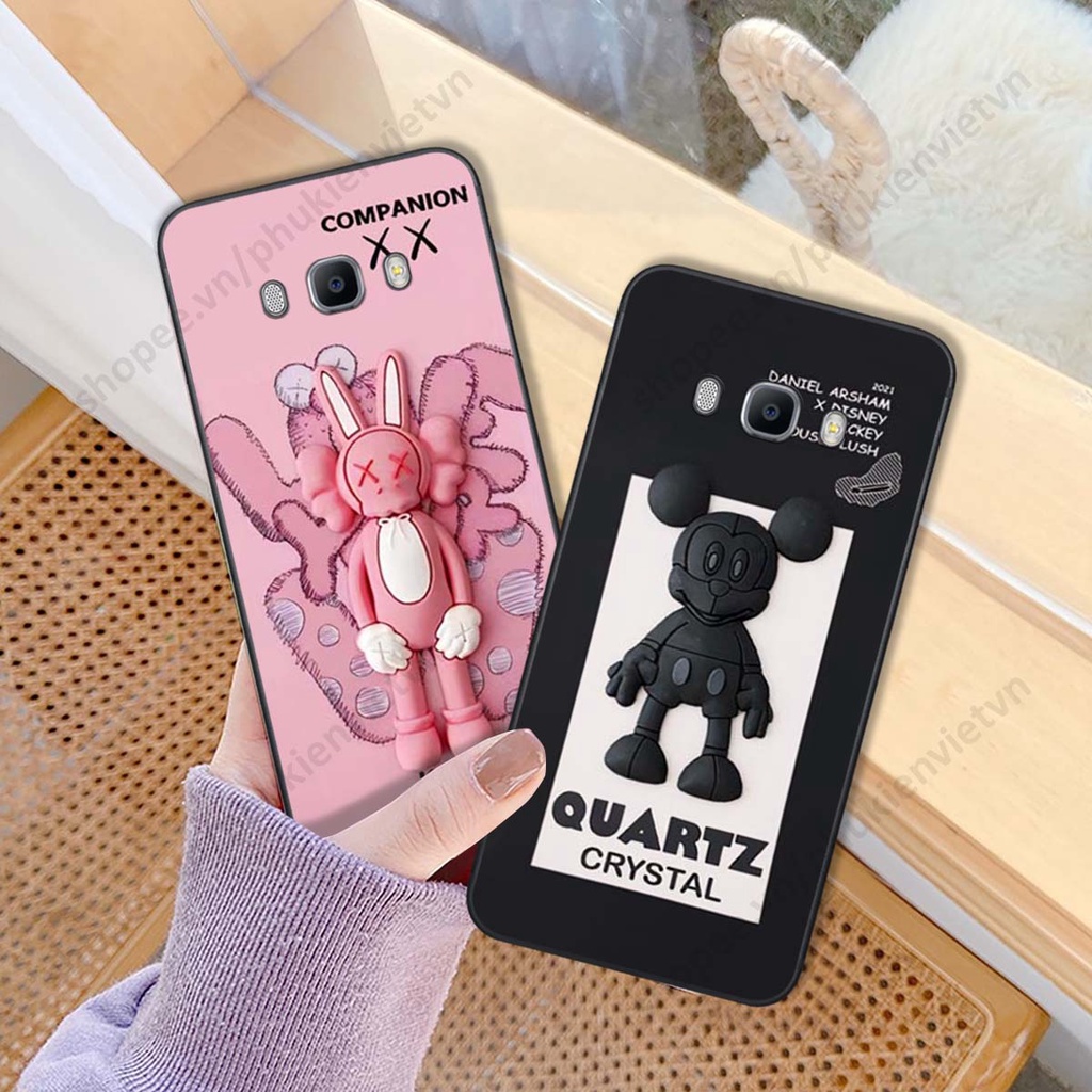Ốp lưng Samsung J5 / J7 2016 / J510 J710 in hình hiệu ứng 3D gấu, kaws, chuột dễ thương