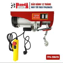 Máy tời treo PANDA TPA200/25 dây dài 25m trọng tải tối đa 200Kg chuyên dùng kéo hàng hóa