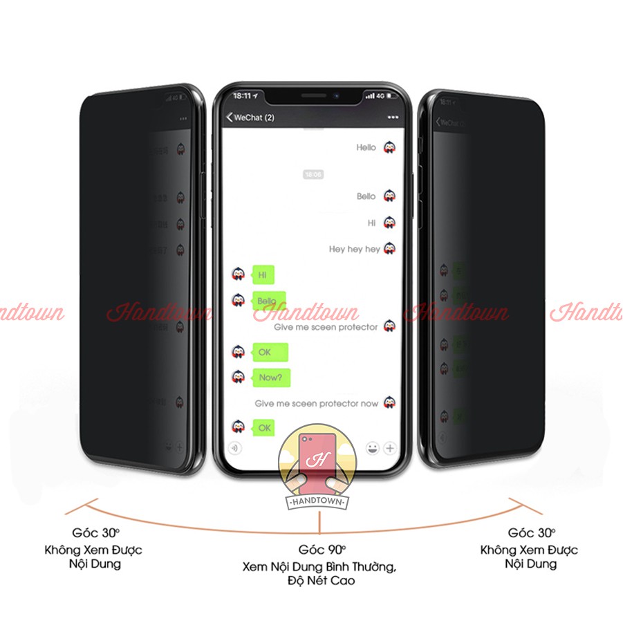 Kính Cường Lực Chống Nhìn Trộm Xiaomi Redmi Note 9 Xiaomi Redmi 10X Redmi 10X 4G Full Màn Đen Full Keo Bảo Vệ Màn Hình