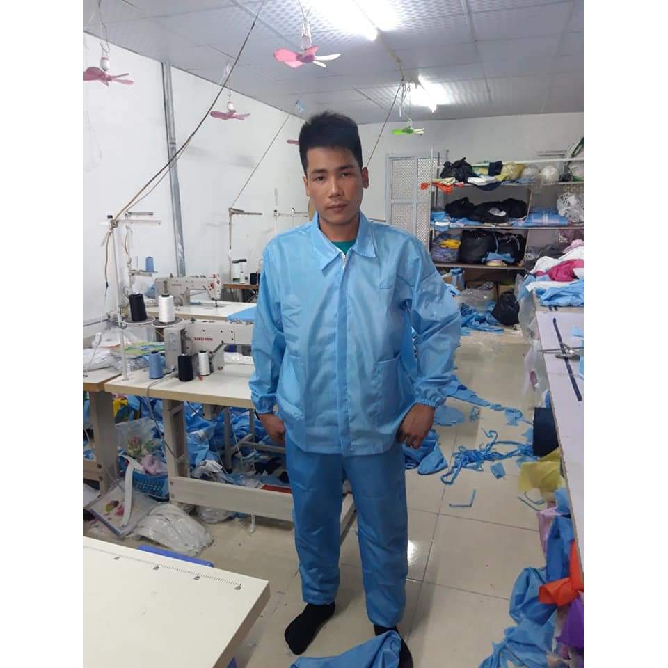 Quần áo phòng sạch, chống tĩnh điện ( không kèm mũ)