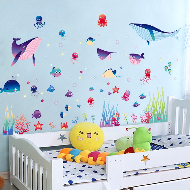 Decal dán tường, tranh dán tường động vật đáng yêu cho bé, tranh trang trí decor phòng nhiều mẫu lựa chọn - Mẫu 4