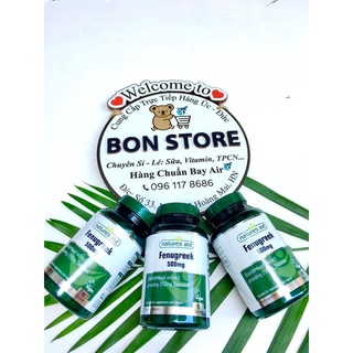 [CHUẨN AIR] Viên Uống Lợi Sữa Cỏ Ca Ri Fenugreek Natures Aid 500mg 90 viên - Xuất xứ Anh