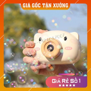 [FREESHIP] Máy ảnh thổi bong bóng xà phòng tự động hình thú có nhạc cho trẻ em