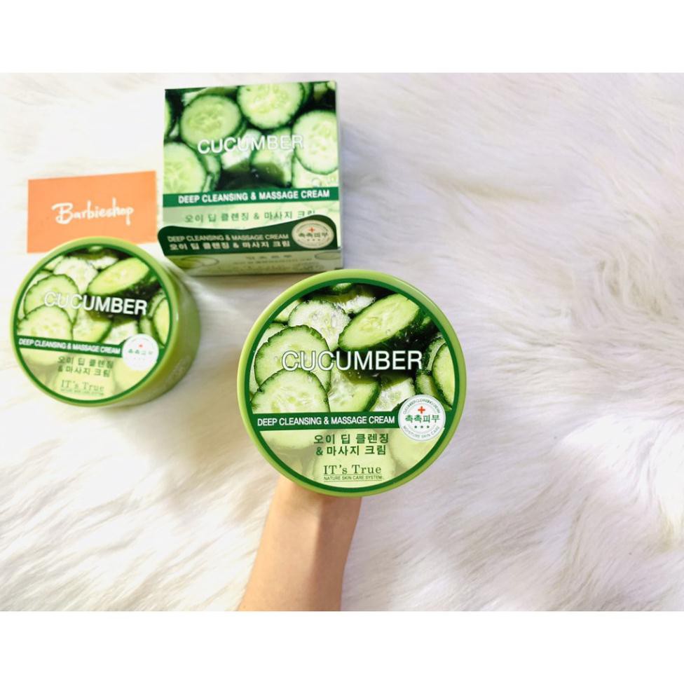 KEM TẨY TRANG CELLIO ITS TRUE CUCUMBER DEEP CLEANSING MASSAGE CREAM