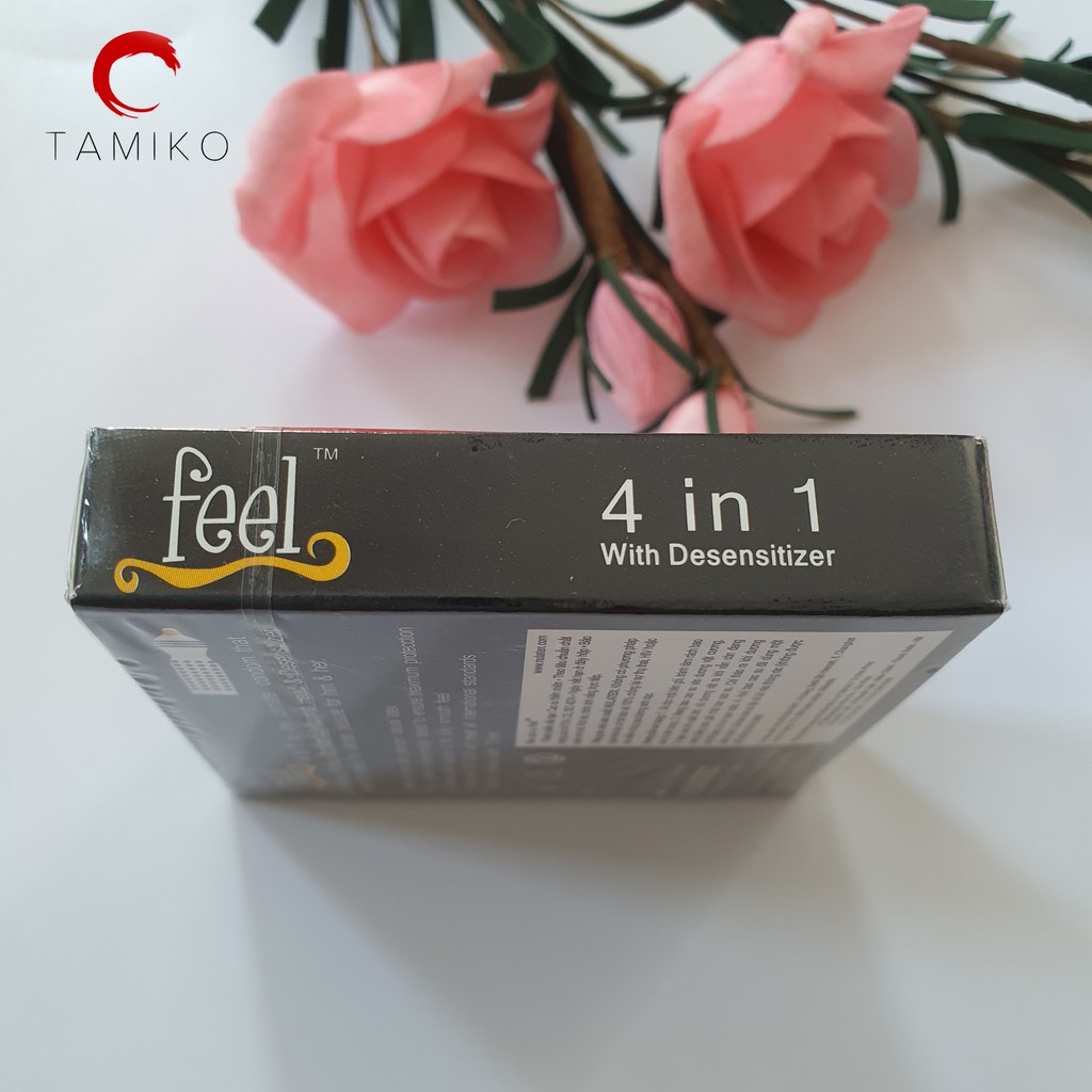 [ CHÍNH HÃNG ] Bao Cao Su FEEL 4 IN 1 - Bi Gai - Kéo Dài Thời Gian Quan Hệ - Hộp 3 cái- Xuất Xứ Malaysia