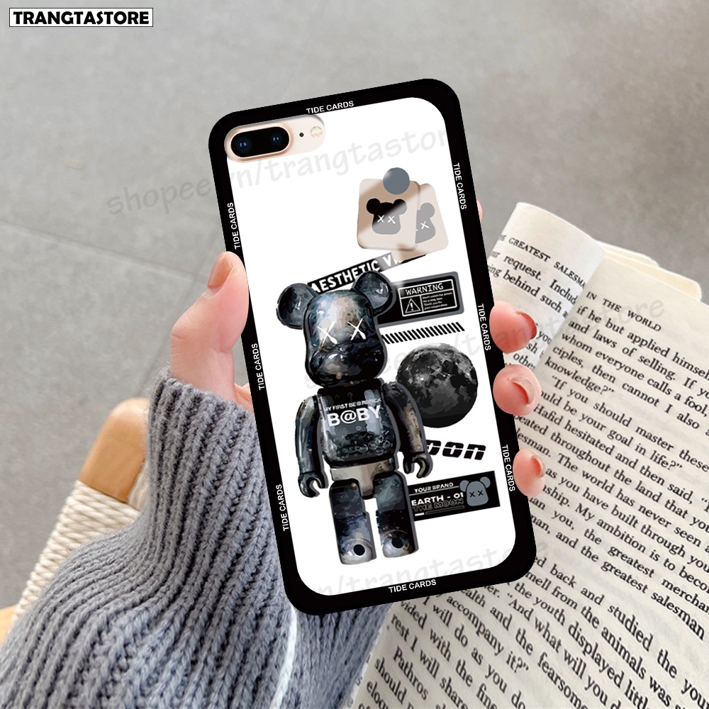 Ốp Iphone 5 5s SE 6 6s Plus 7 8 Plus 2020 2022 in hình gấu Bearbrick,Mountain,xanh,đen,đỏ giá rẻ