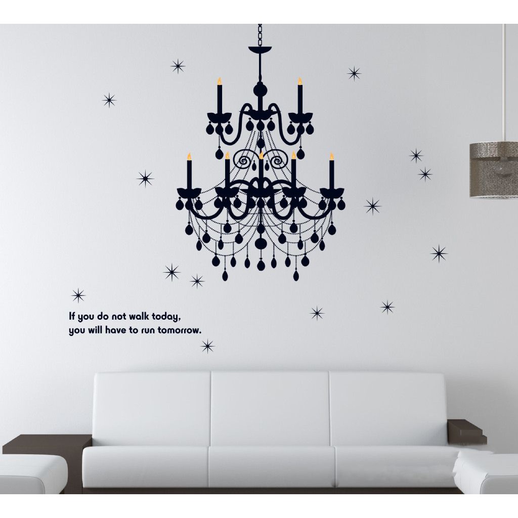 Decal dán tường Chùm đèn 3D - DKN057