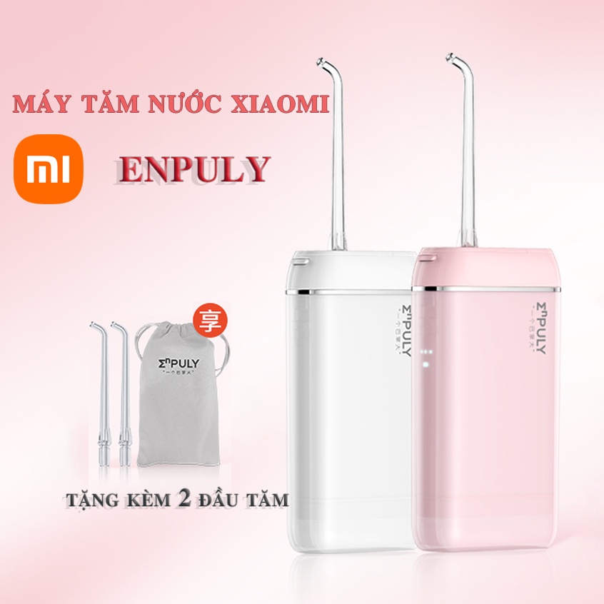 MÁY TĂM NƯỚC XIAOMI ENPULY M6PLUS DUNG TÍCH 140ML- TĂM NƯỚC NHỎ GỌN TIỆN DỤNG DU LỊCH, CÔNG TÁC- MÁY VỆ SINH RĂNG MIỆNG
