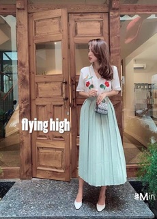 Sét áo kèm chân váy dập ly