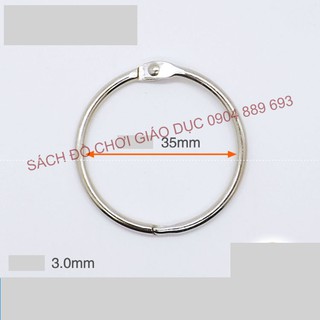 Set 10 Móc còng / Khoen vòng 3,5 cm đóng gáy sách, album
