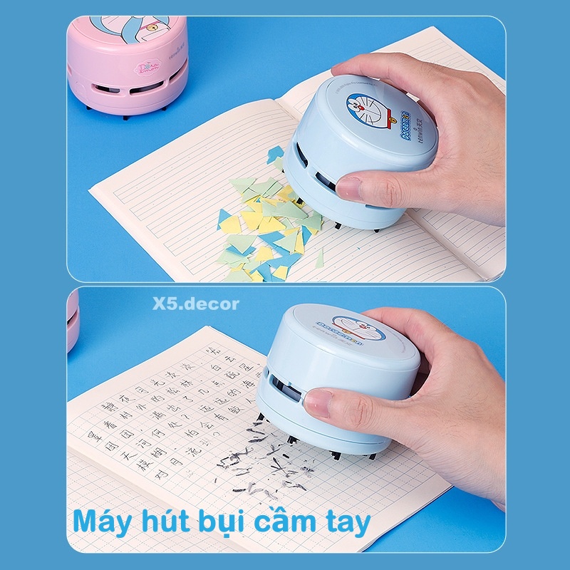 Máy Hút Bụi Cầm Tay Mini Hình Doraemon Dễ Thương, Dọn Bàn Học, Bàn Làm Việc Văn Phòng, Ô tô Không Dây Tiện Dụng