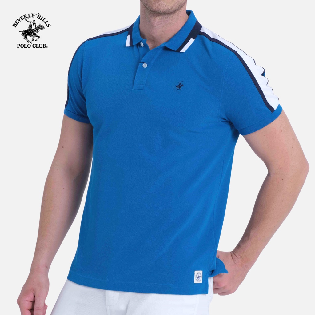 Beverly Hills Polo Club - Áo polo Ngắn tay Nam Slimfit Xanh biển BLS- BHPC PMSSS20TL085