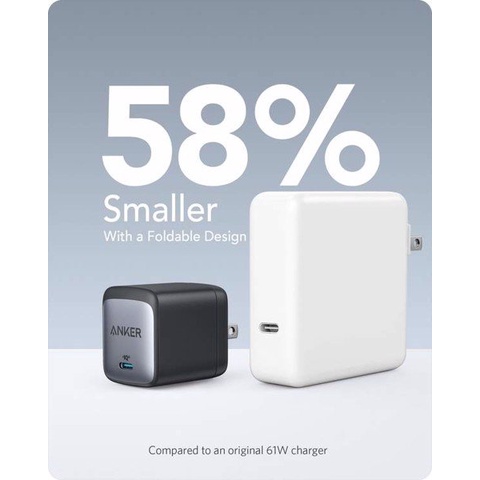 Củ Sạc Nhanh 65W ANKER PowerPort Nano GaN II A2663 cho iP13 12 11 samsung oppo
