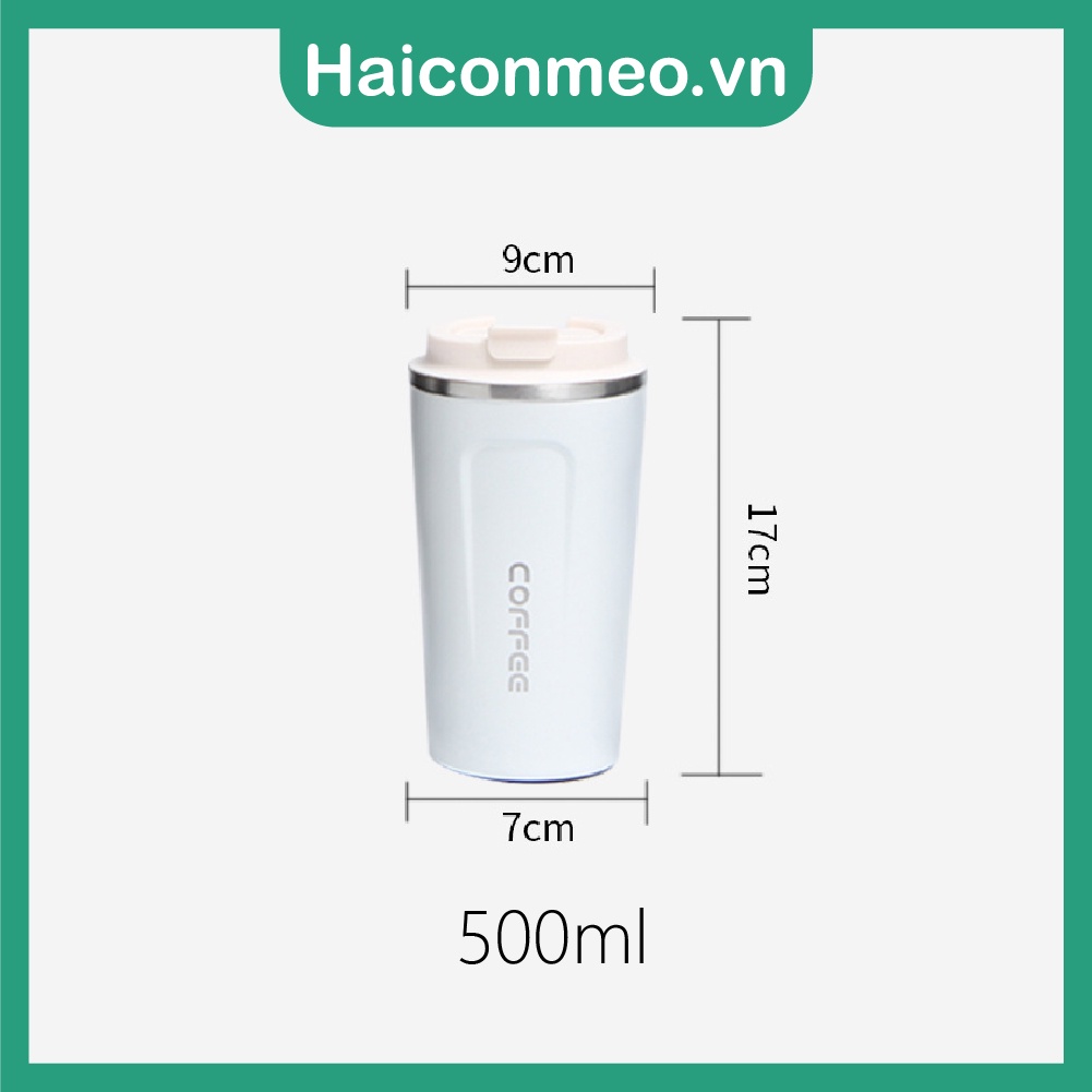 Bình Giữ Nhiệt Coffee Inox 304 Giữ Lạnh, thích hợp làm quà tặng, couple 500ml