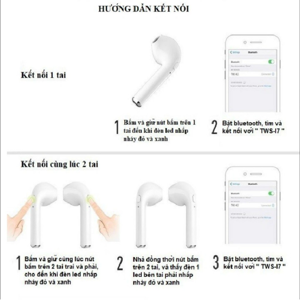 Tai Nghe I7S Âm Bass Cực Đỉnh | BigBuy360 - bigbuy360.vn