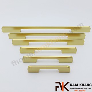 Tay nắm cho tủ áo, tủ bếp màu vàng kim tuyến NK260 (giá 1 cái)