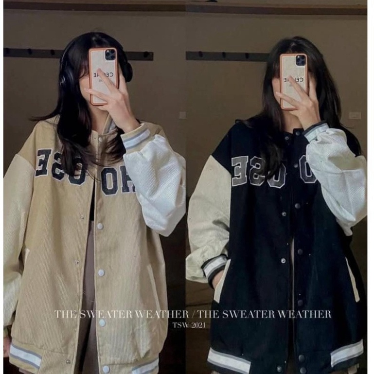 Áo Khoác Bomber Nhung Tăm Áo Bóng Chày CHOOSE Unisex Form Rộng Nam Nữ Siêu Chất | WebRaoVat - webraovat.net.vn