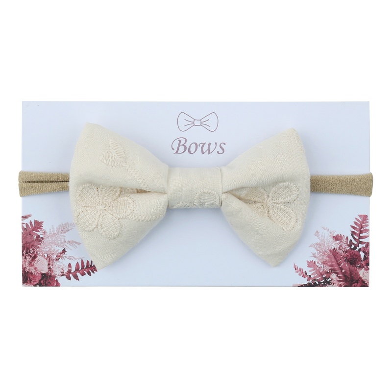 Băng Đô Nơ Bằng Cotton Co Giãn Màu Trơn Dễ Thương Thời Trang Dành Cho Bé Gái