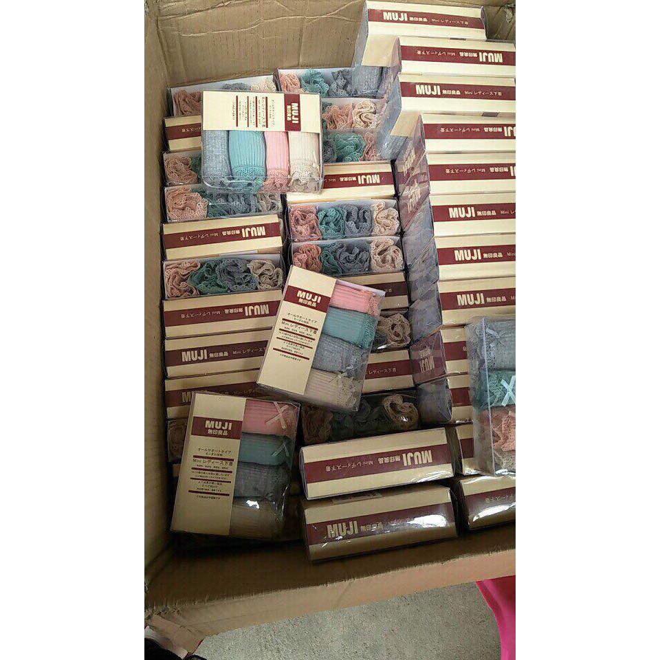 [⚡️CHỈ HÔM NAY] Hộp 4 quần lót nữ muji thun lạnh Hàng mới | BigBuy360 - bigbuy360.vn