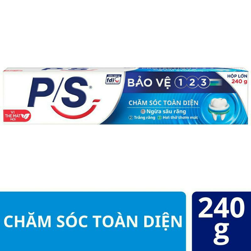 (240g)Kem đánh răng P/S Bảo Vệ 123 240g CHĂM SÓC TOÀN DIỆN