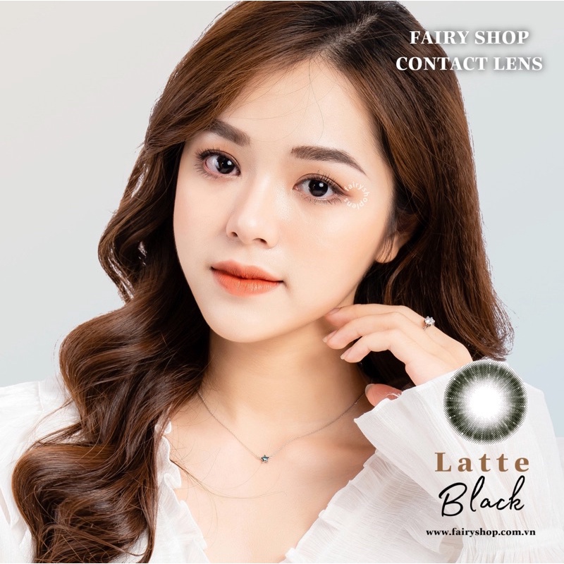 Áp tròng LATTE Black AMPA BLACK- Kính Áp Tròng FAIRY SHOP CONTACT LENS độ cận 0 đến 6