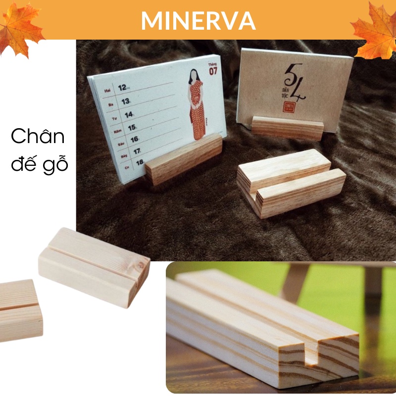 Đế gỗ đỡ ảnh dài để lịch bàn , namecard trang trí nhà cửa, bàn làm việc nhiều kích cỡ