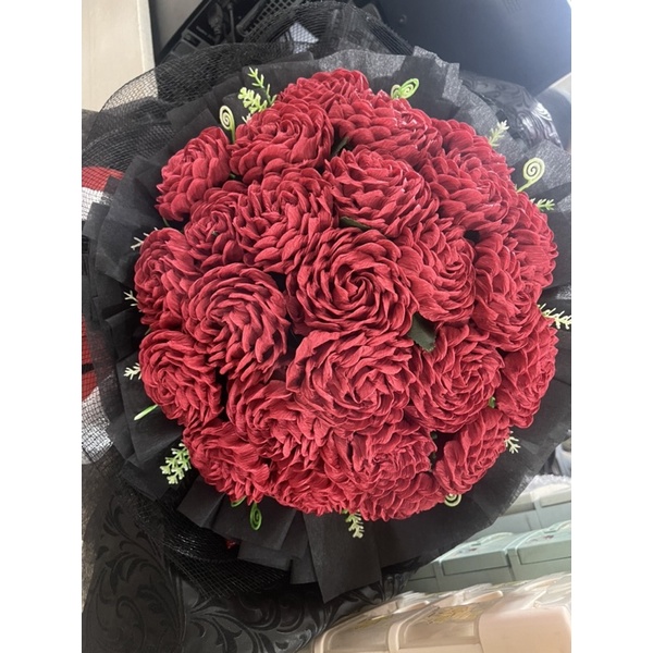 Bó hoa giấy nhún sáng chảnh