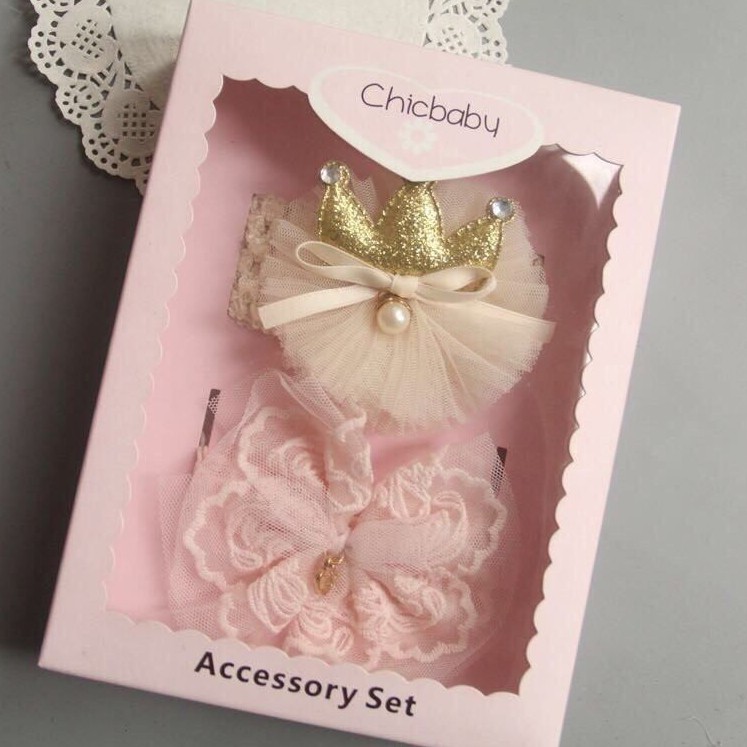 Set Băng đô Chicbaby kèm hộp cho bé gái