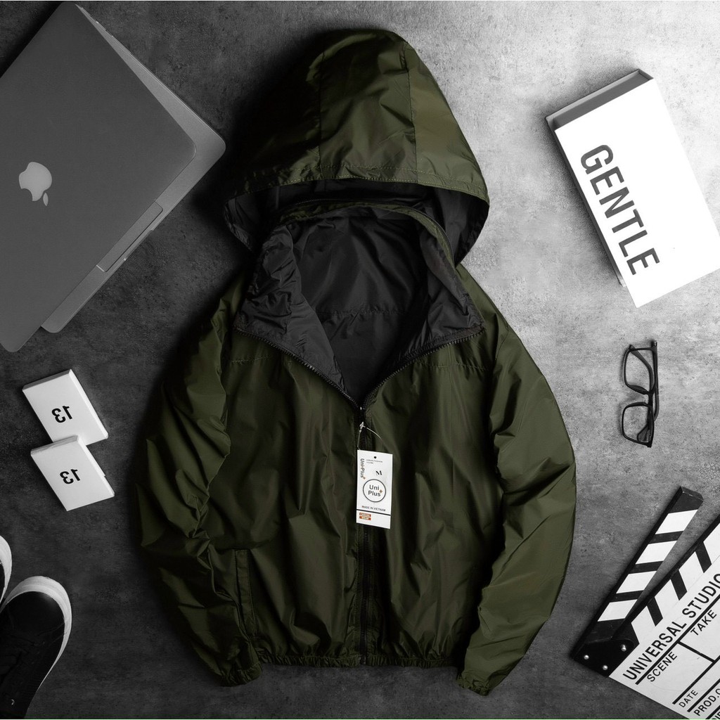 Áo Khoác GIÓ 2 LỚP Thể Thao, Vải Dù 2 Lớp chống nước,che nắng, mưa, mũ giấu được vào cổ áo | BigBuy360 - bigbuy360.vn