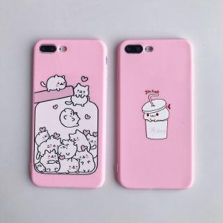 Fat Pigs Milk Pink Cute Soft Silicone Case For Iphone 6 6s plus 7 8 Plus X XS MAX XR