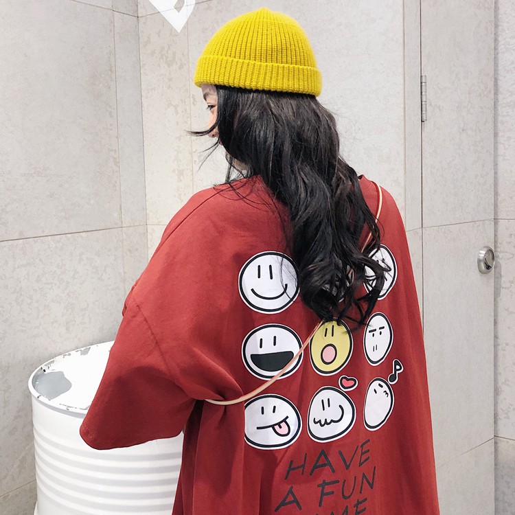 bỏ (HÀNG ORDER) Áo thun nữ cổ tròn tay ngắn 2019 phong cách Hàn Quốc freesize