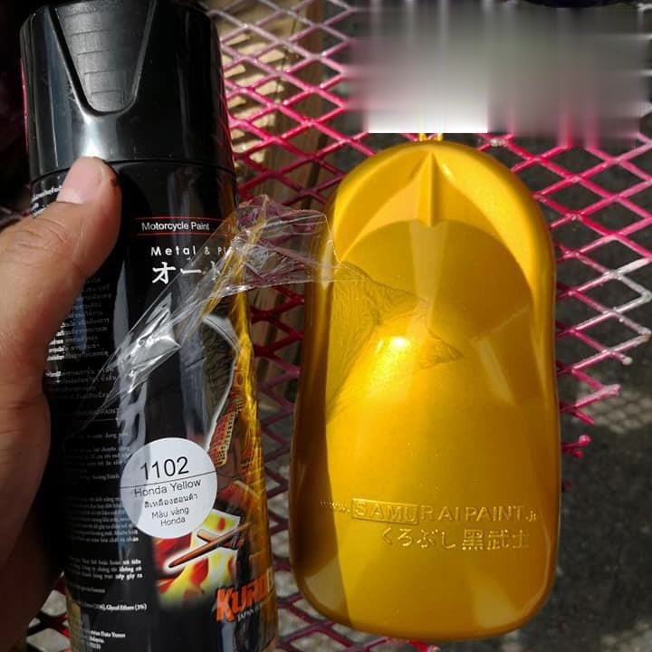 Sơn xịt Samurai màu Vàng Honda - 1102 , Dầu Nhớt 20