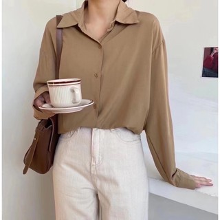 Sơ mi lụa basic 33001 CHERRYCOCO