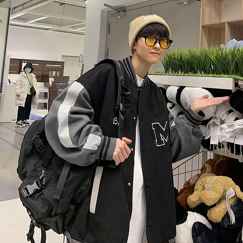 Áo Khoác Bóng Chày Phong Cách Cổ Điển Đường Phố Mỹ Sành Điệu Cho Nam