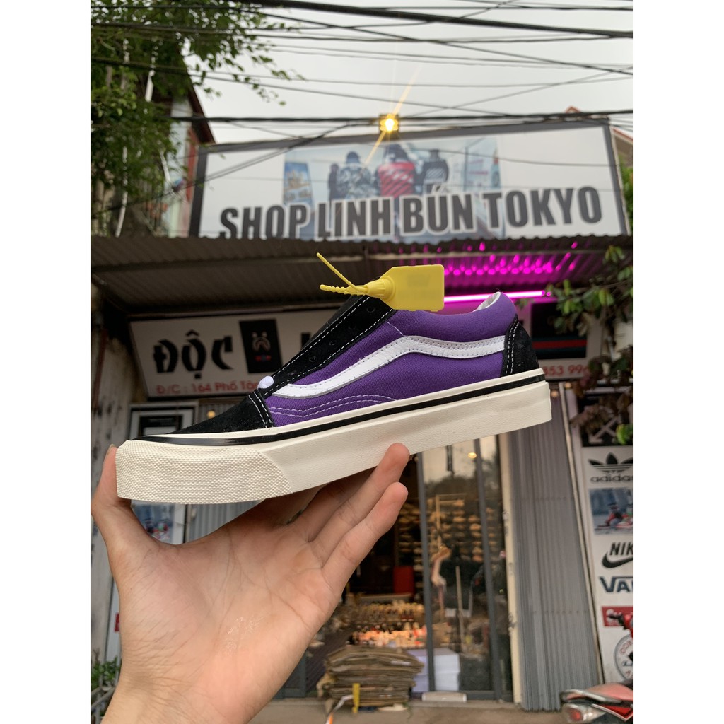 Giày sneaker vans old skooll tím đen