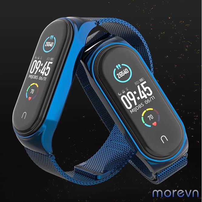 Dây đeo kim loại mắt lưới CS Mi band 5, miband 6 chính hãng Mijobs - dây đeo thay thế mi band 6, miband 5 kim loại