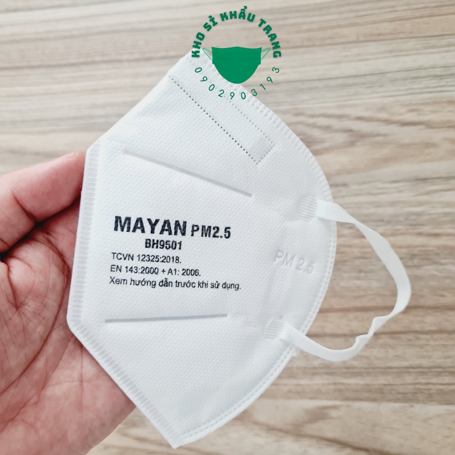 Khẩu trang N95 có van Mayan PM 2.5 BH9501 5 lớp dày túi 2 cái