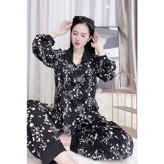 Đồ ngủ pijama lụa mango loại 1 hoa nhỏ